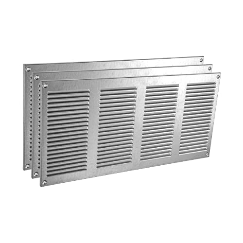 Vent Systems 16" X 8" Inch Galvanized Air Vent Cover Metal Air Return Grill With Built In Pest Guard Screen Hvac Vent Cover For Home Improvement Vent Duct Cover Pack Of 3 #TOP11