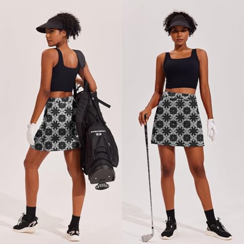 Image of Ekouaer 16 inch Golf Skorts for Woman with Inner Pockets Silicone Grippers Tennis Skirt Quick Dry Athletic Pickleball Skort