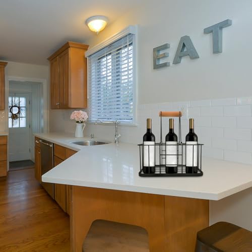 Soporte para botellas de vino rojo BESPORTBLE en hierro miniatura 6