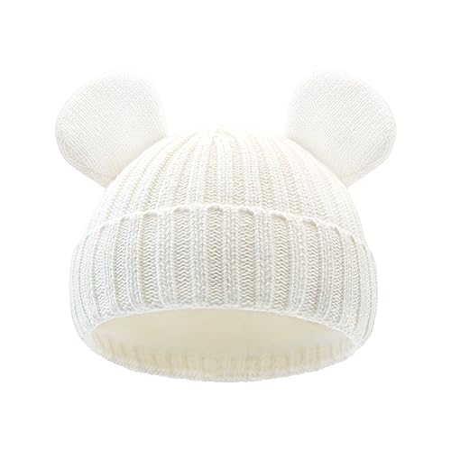 Image of RUIKUNA Toddler Boy Winter Beanie Baby Knit Hat Warm Girl Beanies Newborn Cute Hats for Kids