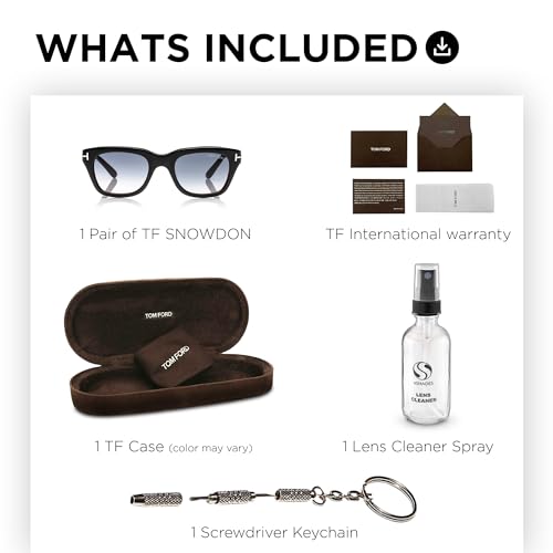 Tom Ford FT0237 SNOWDON Square Shape Sunglasses + Bundle With eSHADES Eyewear Cleaning Kit3