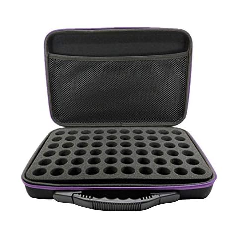 Esoes 60 Bottles Essential Oil Holder Traveling EVA Carrying Case Large Capacity, Nail Polish Storage Box Organizer,Nail Varnish Storage Bag Foam Insert Tote Cover