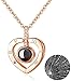 Produktbild CKAWM Halskette Ich Liebe Dich Projektion Anhänger Halskette Weiblicher Schmuck Liebe Erinnerung Hochzeit Halskette Valentinstag