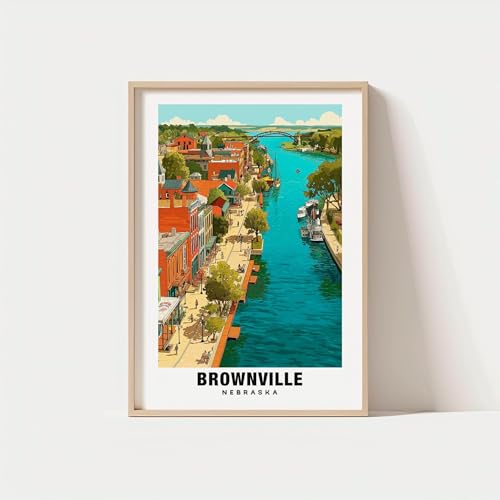 Brownville Print - Nebraska Poster, Brownville Views, Brownville Art, Nebraska Charm, Brownville Beauty, Historic Town, Cultural Heritage.