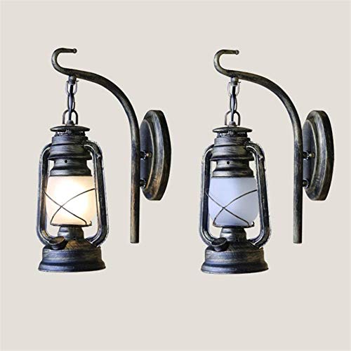 Lampe murale extérieure rétro en fer étanche pour garage