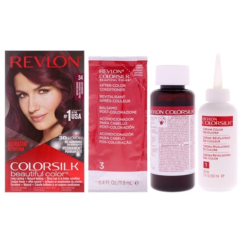REVLON Colorsilk Beautiful Color for Unisex 34 Burgundy DEEP BURGUNDY-34 1 Count