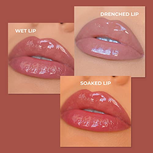 Give Them Lala Beauty Drenched Lip Quencher Lip Gloss | Moisturizing Clear Lipgloss Lip Oil Can Be Worn Alone Or Over Your Favorite Lipstick | Cruelty Free Beauty Products By Lala Kent (Drenched) #TOP4