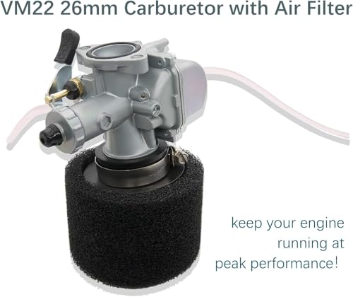 Image of VM22 26mm Carburetor for Pit Dirt Bike 110cc 125cc 140cc Lifan YX Zongshen XR50 CRF70 KLX BBR Apollo DHZ SSR Mikuni Carb with 38mm Air Filter Intake Pipe