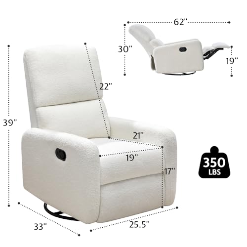 Jocisland SSC010 02 Swivel Glider Rocking Recliner, Nursery Chair thumb #2