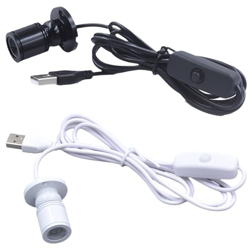 Paquete de 2 focos LED USB compactos, 3 W, 5 V de aluminio con sensor de temperatura, iluminación ajustable para acuarios y modelos