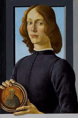 Tableaux Murale Art Poster Botticelli Jeune Homme Toile Premium 60x90
