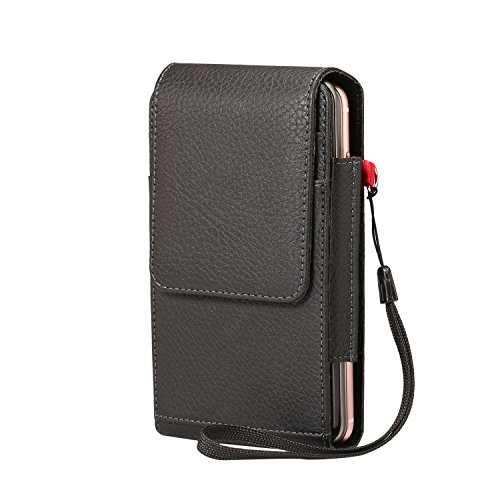 Double Decker Cellphone Pouch Card Slot Holder Case Belt Loop Holster for iPhone 15 14 13 12 iPhone 11 Pro Max XS Max Samsung Galaxy A54 A53 A52 A51 A33 5G Google Pixel 7 6