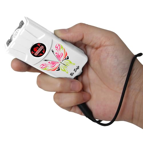 FIGHTSENSE Flashlight Stun Gun for Self Defense – Rechargeable Stun Gun for Women – Compact & Powerful Self Defense Flashlight (White)