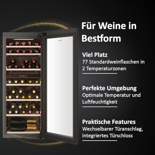 Weinkühlschrank mit 2 Zonen von Haier, Serie 7 für optimale Weinlagerung