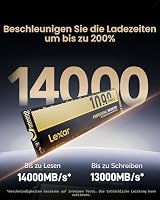 Lexar SSD 2TB PCIe 5.0 Gen5 NVMe SSD - Bis zu 14.000MB/s, Erweiterte Thermokontrolle, DirectStorage-SSD für AI-Lasten, Gaming & Content-Erstellung Laptop/PC – Ansicht 3