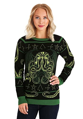 Fun Costumes Adult Rage of Cthulhu Halloween Sweater - L Black