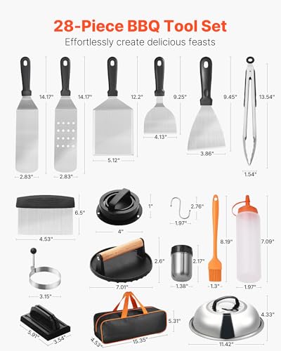 Kit de accesorios para parrilla 28 piezas VEVOR acero inox miniatura 2