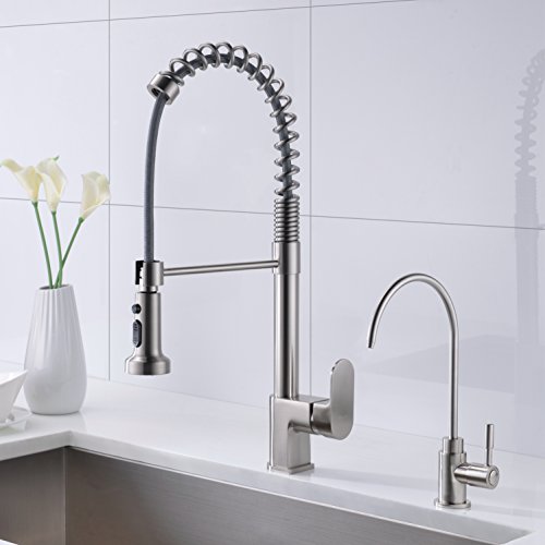 Fonveth Drinking Water Faucet, Brushed Nickel Single Handle Solid Brass Kitchen Bar Sink Drinking Water Faucet, Water Filtration Faucet #TOP2