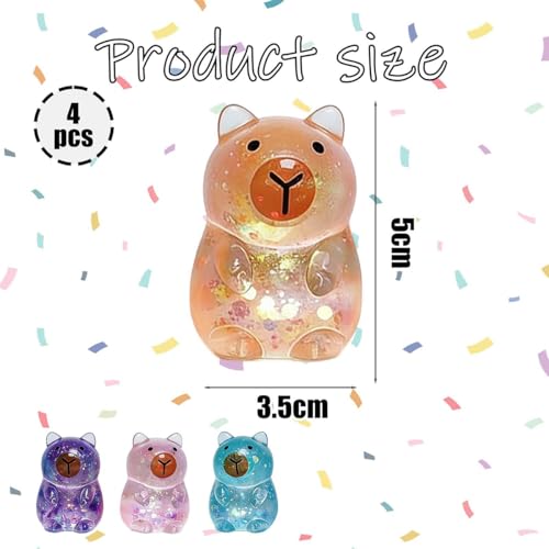 Image of 4 Pcs Capybara Squishy, Taba Squishy, Squishy Toy for Stress Relief, Cute Mystery Dumplings Squishy and Squishy Toy Slow Rising Collection
