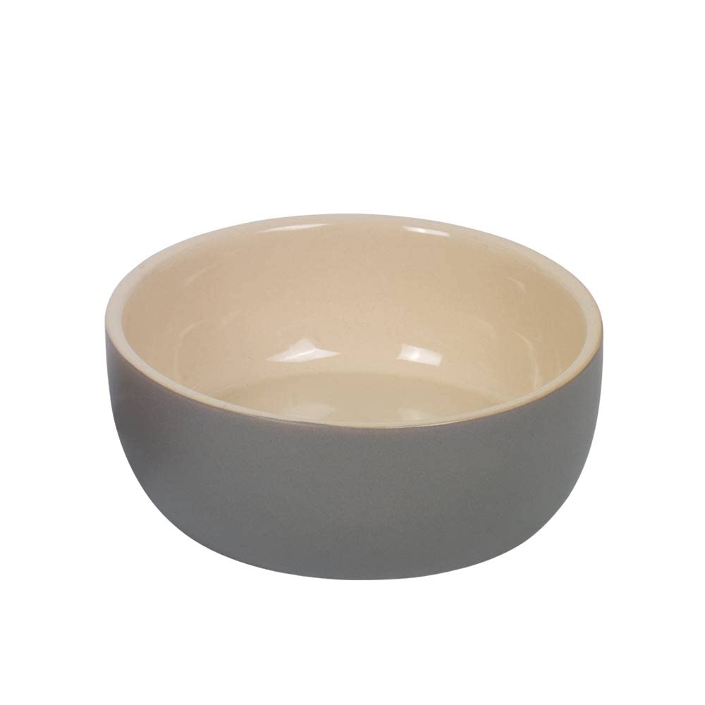 Nobby Kaunis Ceramic Bowl, Grey/Cream, Diameter 18.5 x 7.0 cm, 1.00 L, Pack of 1