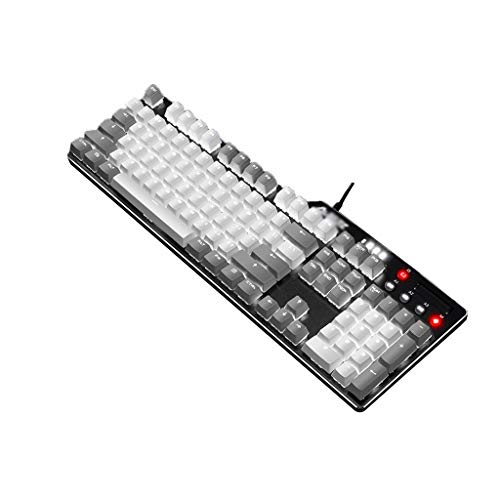 KYAM Gaming Tastatur Mechanische Gaming-Tastatur Backlit-Tastatur in voller Größe 104 Anti-Ghosting-Tasten Quick-Response Black Switches USB Tastatur Cover