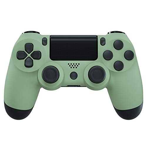 eXtremeRate Matcha Green Faceplate Cover, Soft Touch Front Housing Shell Case, Comfortable Replacement Kit for PS4 Slim Pro JDM-040 JDM-050 JDM-055 Controller - Controller NOT Included