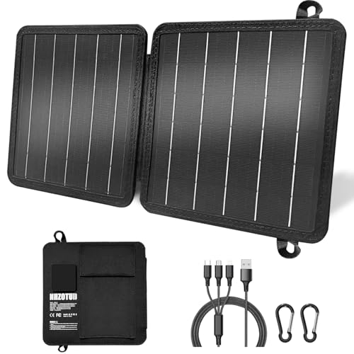 10W Portable Solar Charger,Small Foldable Solar Panel with USB-C ...