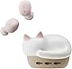ラディウス radius HP-C28BT 完全ワイヤレスイヤホン : NEKO true wireless earphones Bluetooth対応 フルワイヤレス 左右分離型 AAC 軽量 猫 小型 小さい耳 コンパクト おしゃれ かわいい イヤホン TWS HP-C28BTW(シロ)