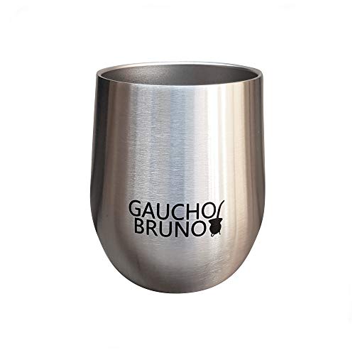 Gaucho Bruno - Stainless Steel Thermal Mate for Drinking Yerba Mate | Easy to Clean | Comfortable to Hold | Brushed and Polished | Keeps Warm for Longer.