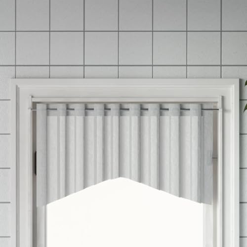 aphrophina Adjustable Curtain Rails 2 Pcs with Durable Aluminum Design, White and Silver Color, 35.4