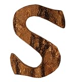 Anawakia Hölzerne Buchstaben A B C D E F G H I J K L M N O P Q R S T U V W X Y Z Vintage Massivholzrinde Holz Nummer Zahlen & 0 1 2 3 4 5 6 7 8 9 Retro DIY Dekoration (S)