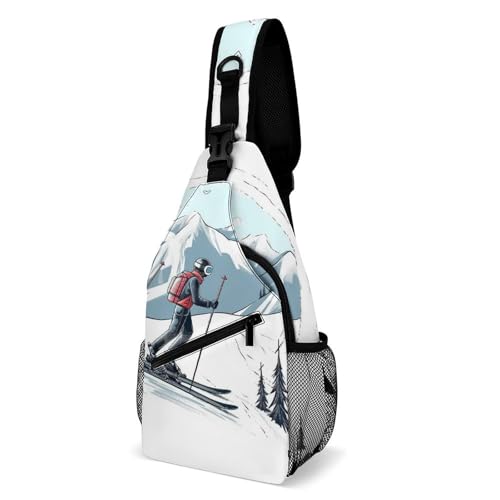 Mochila Deportiva Tipo Sling Bag Blanca
