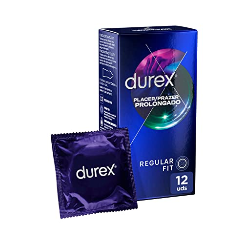 Durex Preservativos Placer Prolongado con Efecto Retardante - Total 12 Condones