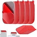 lasuroa 10pcs Dash Cam Adhesive Pad, Heat-Resistant Square Windshield Sticky Pads with Electrostatic Film Double-Sided Mounting Tape for Car Dashcam Dashboard GPS Mount