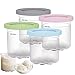 Produktbild 4 Stück Creami Pint Behälter Für Ninja Creami, Eisbehälter Mit Deckel, Eisbehälter Für Ninja Creami Ice Cream Eisbecher, Ninja Eismaschine NC301 NC300 NC299AMZ CN305A CN301CO Serie, Mit 4 Löffel