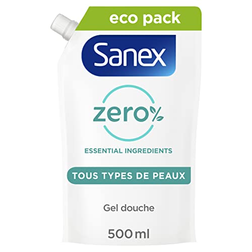 SANEX - Null% Moisturising Shower Gel - All Skin Types - Eco Refill Pack Shower Gel - 500ml, White, 500 ml (Pack of 1) - Image 2