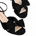 MUCCCUTE Women's Bow Knot Heeled Sandals Ankle Buckle Strap Chunky Heeled Open-toe Comfortable Wedding Party Fashion Heeled