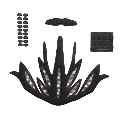 Helmet Inner Padding Net Foam Pads Kit Sealed Sponge Pad Protective Lining Protection Liners Cushion Mat Set for Outdoor Sports Cycling Bike Motorcycle Bicycle Riding Accessories (Black M)