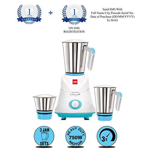 Cello Mixer Grinder Ertiga, 750 W, Blue The Connection