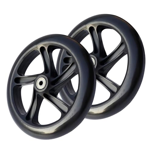 for Electric, Furniture Wheel - 2 piezas Solid Tires Trolley, 145/180/200 mm Quiet for Trolley, Skate, Wheelchairs