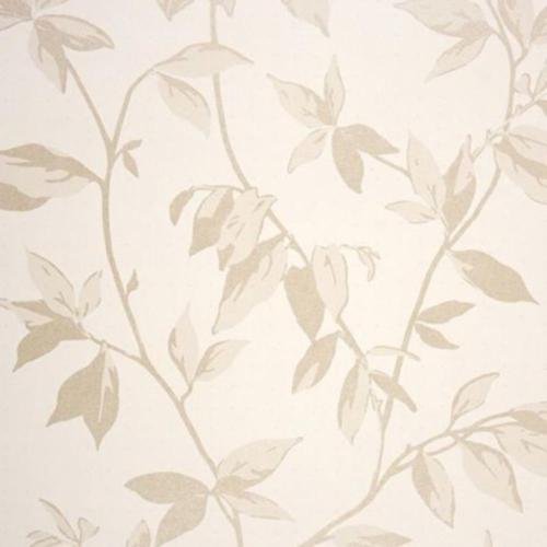 Papier peint Yellowstone Beige Feuilles Casadeco : Revêtement mural intissé lessivable