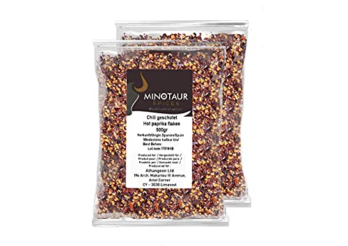 Minotaur Spices | Chilli Crushed, Chili Gebroken | 2 x 500 g (1 Kg) | Chilipeper Vlokken |Grove Chilivlokken, Medium… - Afbeelding 3