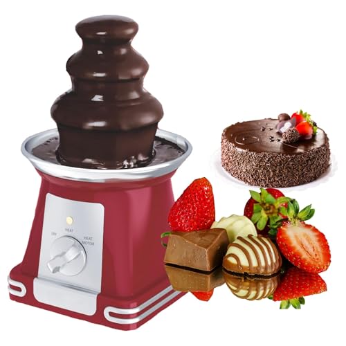 Mini fuente de chocolate de 3 niveles, torre de fusión de chocolate, máquina para hornear postres, extraíble y fácil de limpiar, control de perilla, máquina de fuente de fondue de chocolate para