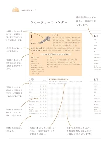 ディスカヴァー・トゥエンティワン 心と体がバテない食薬手帳 2026 12月始まり 四六判 の商品画像 8
