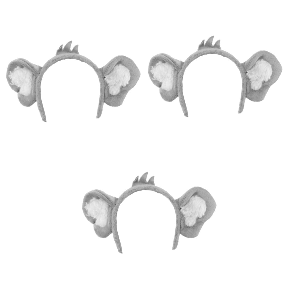 Generic2 Pcs Koala Headband Jungle Costume Zoo Keeper Costume Koala Headpiece Plush Animals Headband Wide Headbands for Women Furry Puppy Kids Hijab Hair Cosplay Polyester Pearl Child