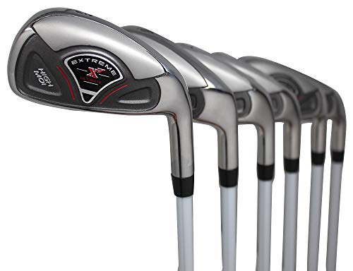 Extreme X7 High MOI +1 inch Over Big & Tall Men's Complete 6-Piece Iron Set (5-PW) Right Handed Regular R Flex Graphite Shafts (Tall 6'0