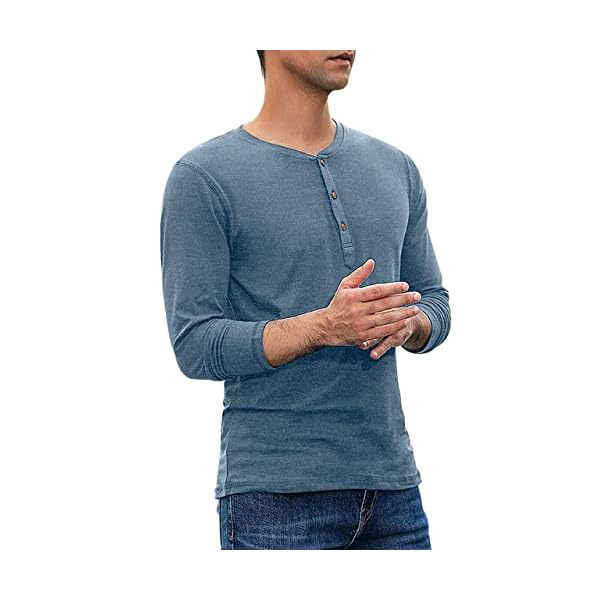 Sailwind Mens Henley Long Sleeve T-Shirt Cotton Casual Shirt US X-Large VG Blue - Image 4