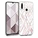 Produktbild kwmobile Hülle kompatibel mit Huawei P Smart (2019) - Handyhülle - Handy Case Glory Mix Marmor Rosegold Weiß Altrosa