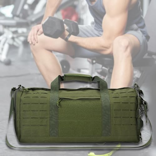 Travel Duffel Tote Bag Handbag Casual Overnight Bag Crossbody Bag Hobo Bag Camping Storage Bag for Gym Hiking Clothes Sports(Green)3
