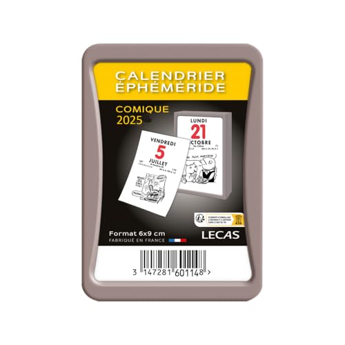 Calendrier Lecas Ephemeride Comique 6X9 1Jour par Page 2025 Français